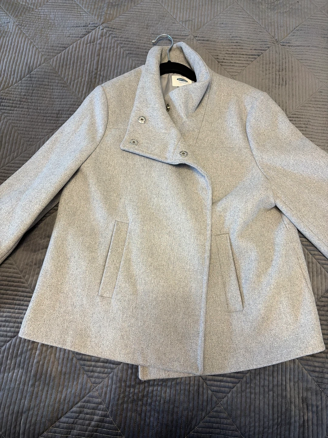 Old Navy Grey Wool Blend Coat