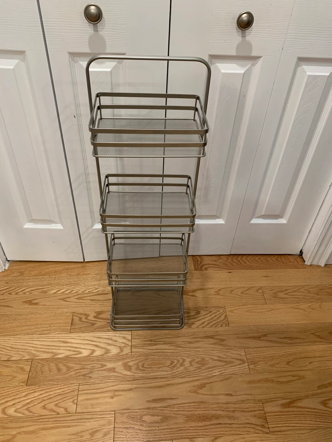 Wire Brushed Nickel Storage Rack - photo 3
