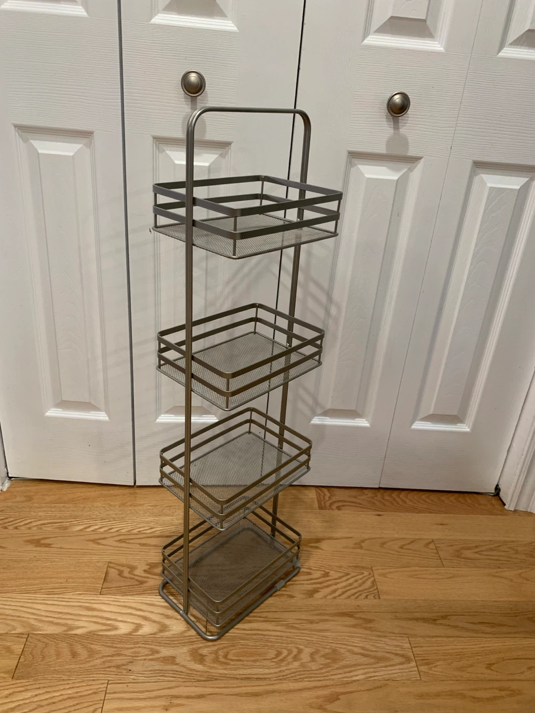 Wire Brushed Nickel Storage Rack