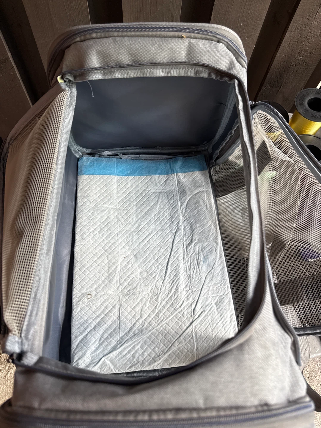 Grey Pet Carrier Bag with Mesh Windows - photo 2