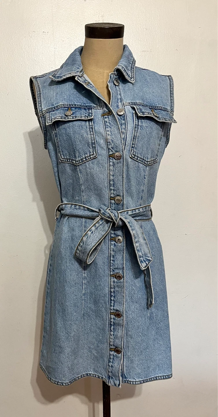 ZARA Denim Shirt Dress Size S