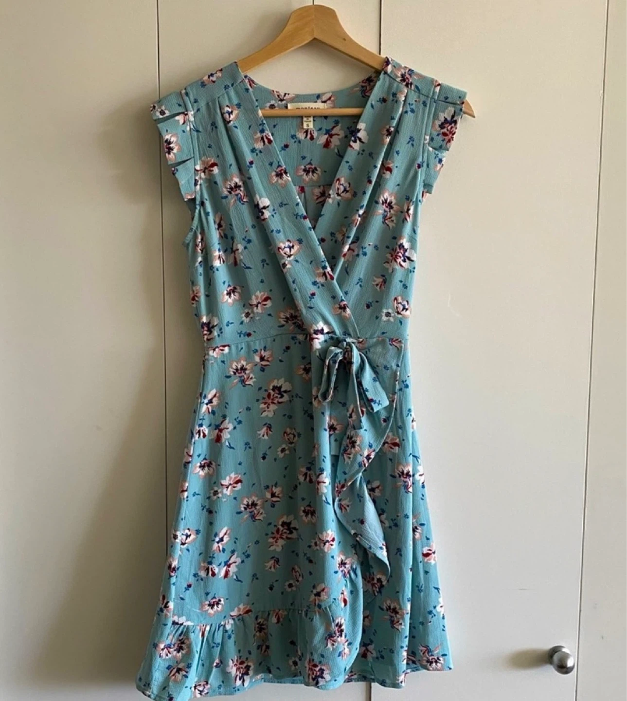New Floral Faux Wrap Dress