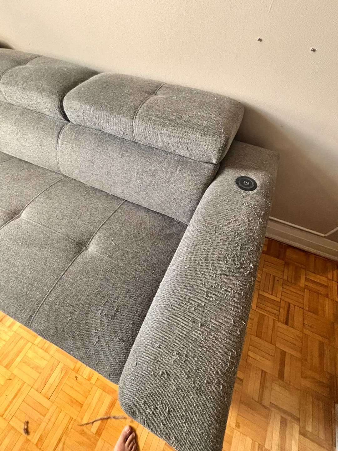 Sectional couch with pull out bed and storage - photo 2