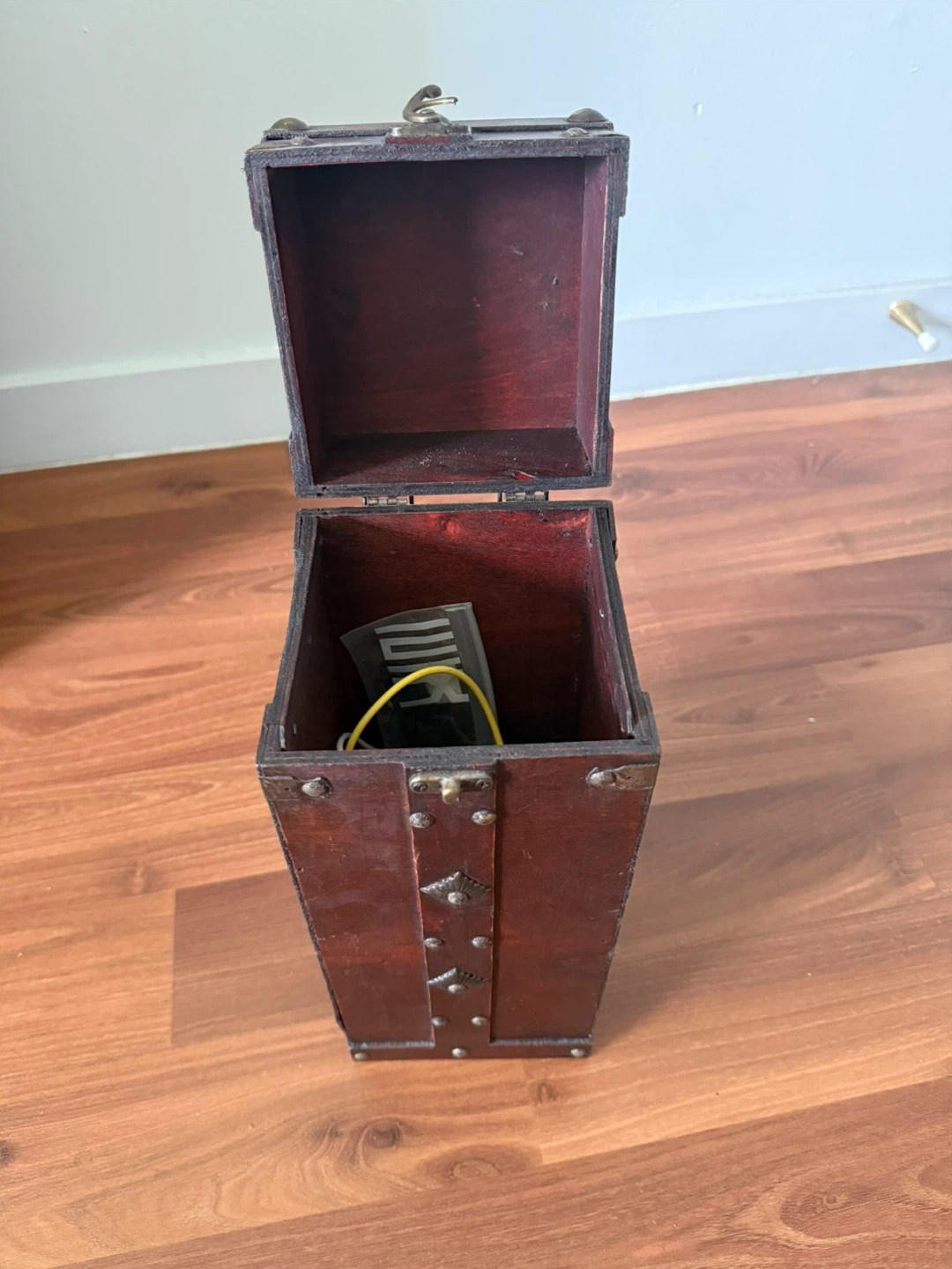 Wooden Trinket Box with Metal Accents - photo 3