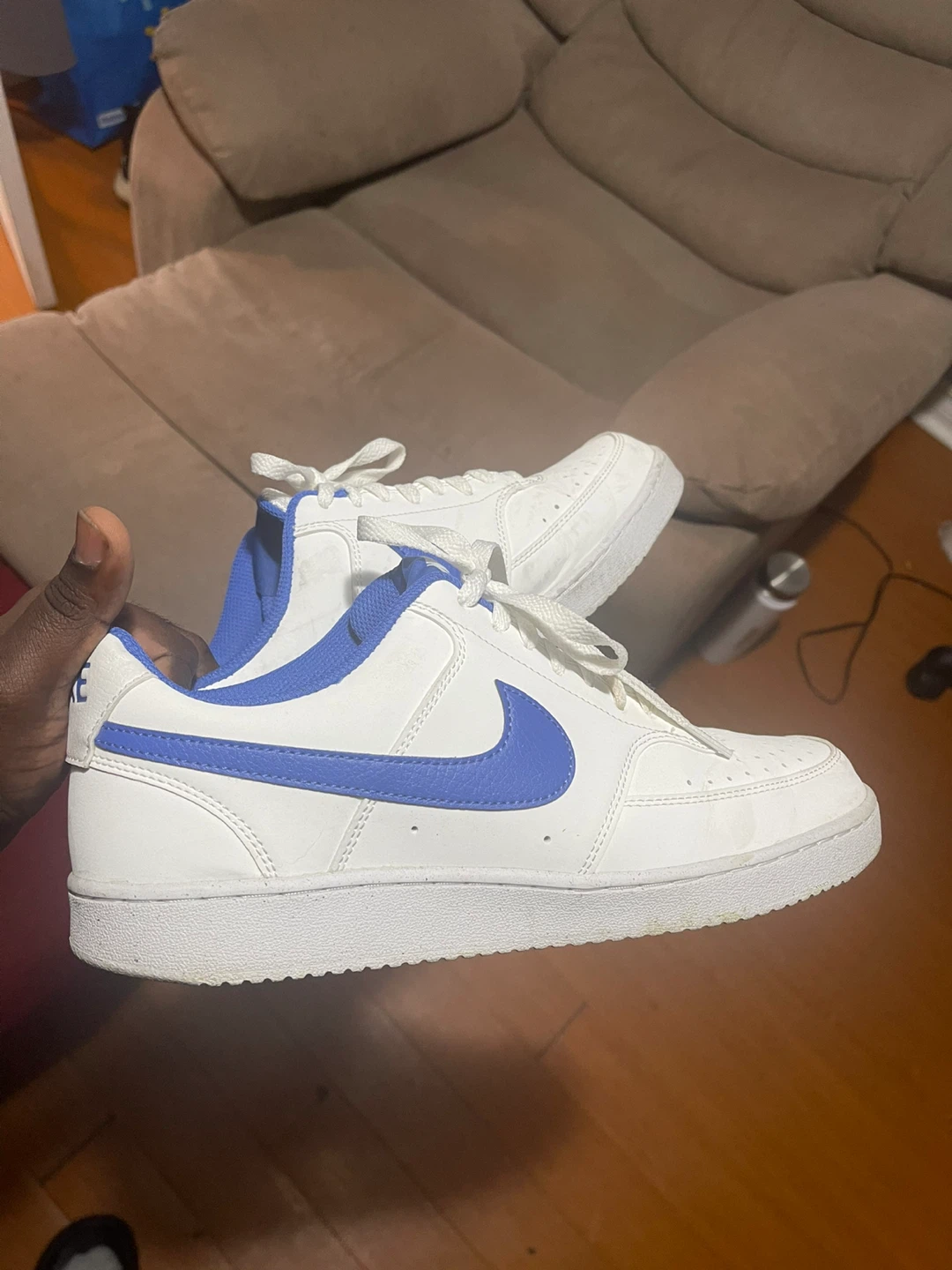 Nike Court Vision Low White Blue Sneakers