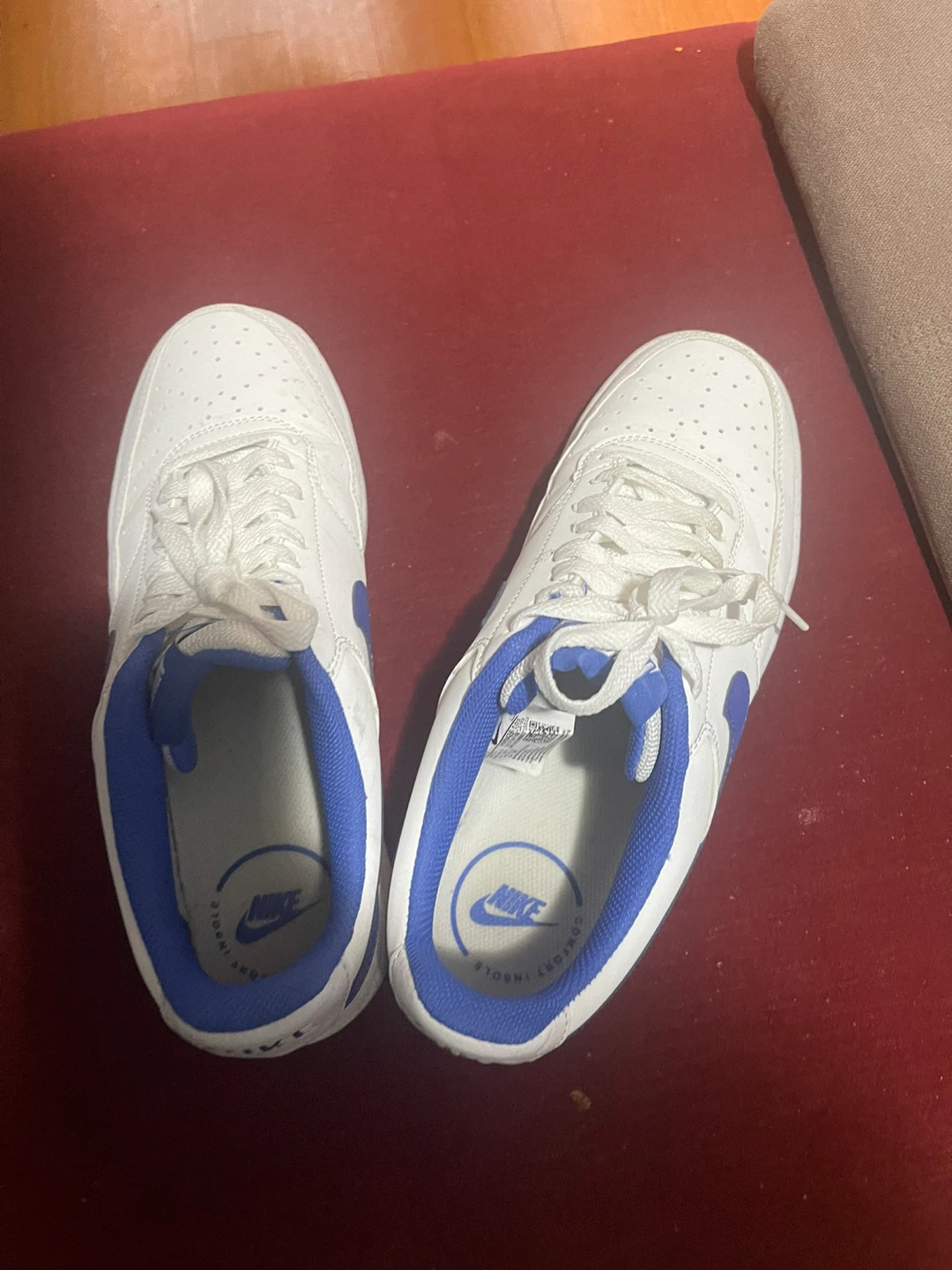 Nike Court Vision Low White Blue Sneakers - photo 3