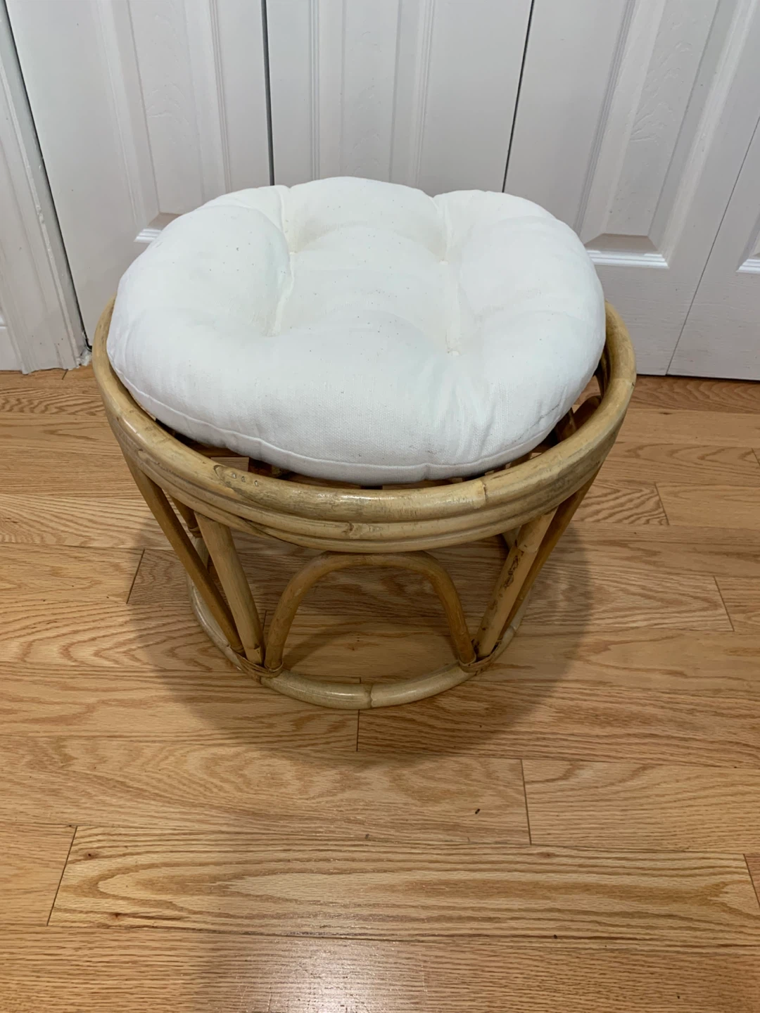 Bent Wood Stool with Cushion