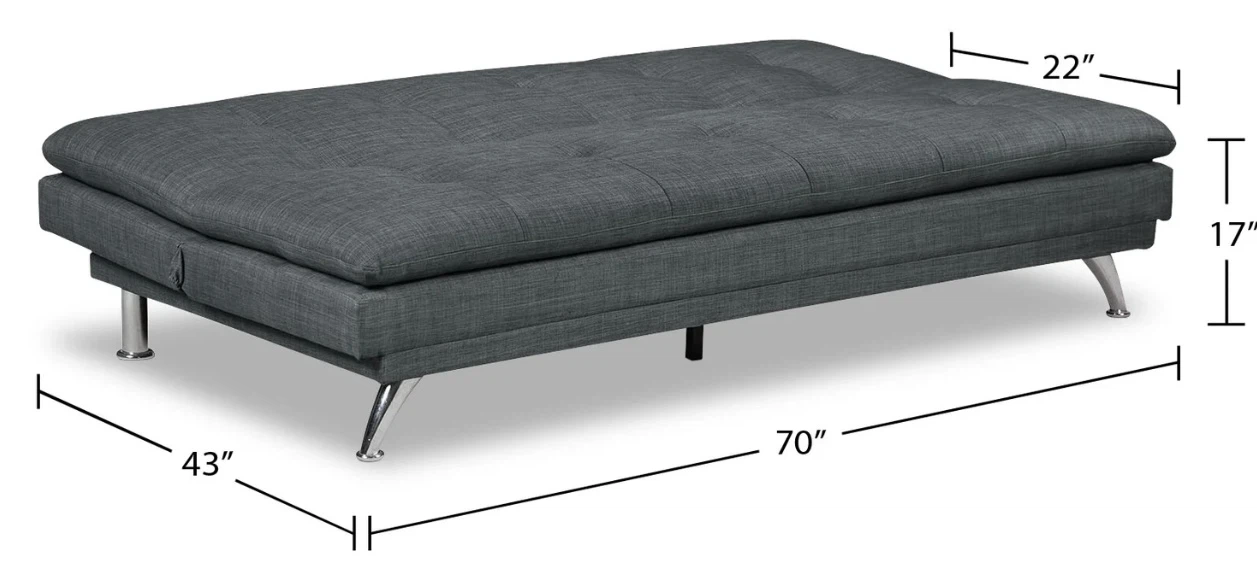Grey Futon Sofa Bed - photo 2