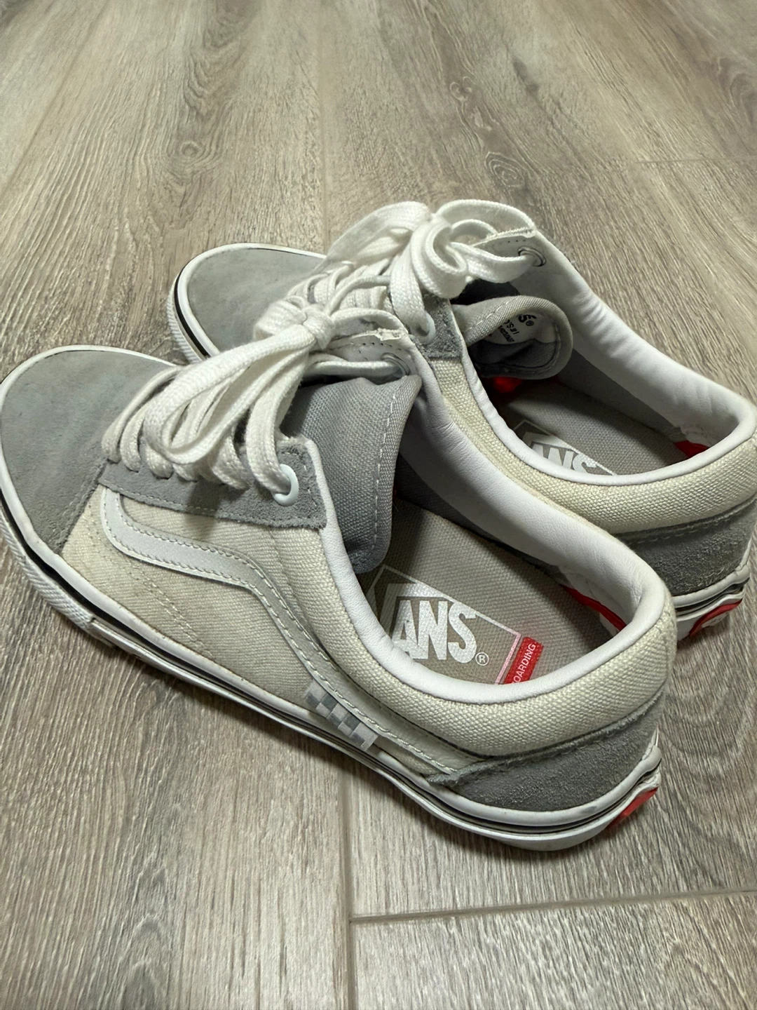 Vans Old Skool Skate Shoes Grey White - photo 2