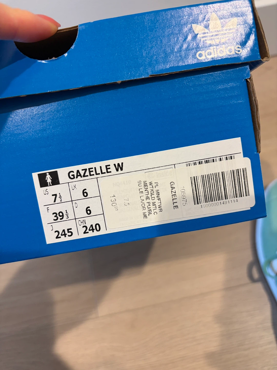 Adidas Gazelle W Sneakers - Size 7.5 US - Mint Green Suede - photo 4