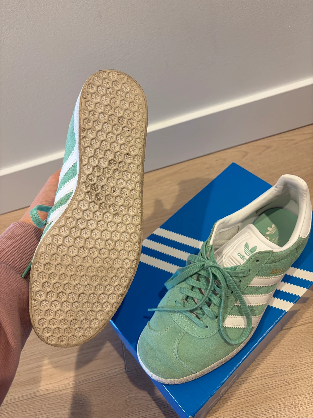Adidas Gazelle W Sneakers - Size 7.5 US - Mint Green Suede - photo 3