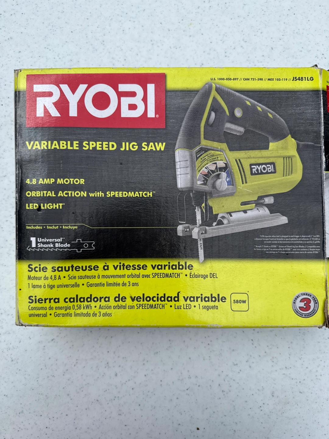 Ryobi Variable Speed Jig Saw with Bosch Blades