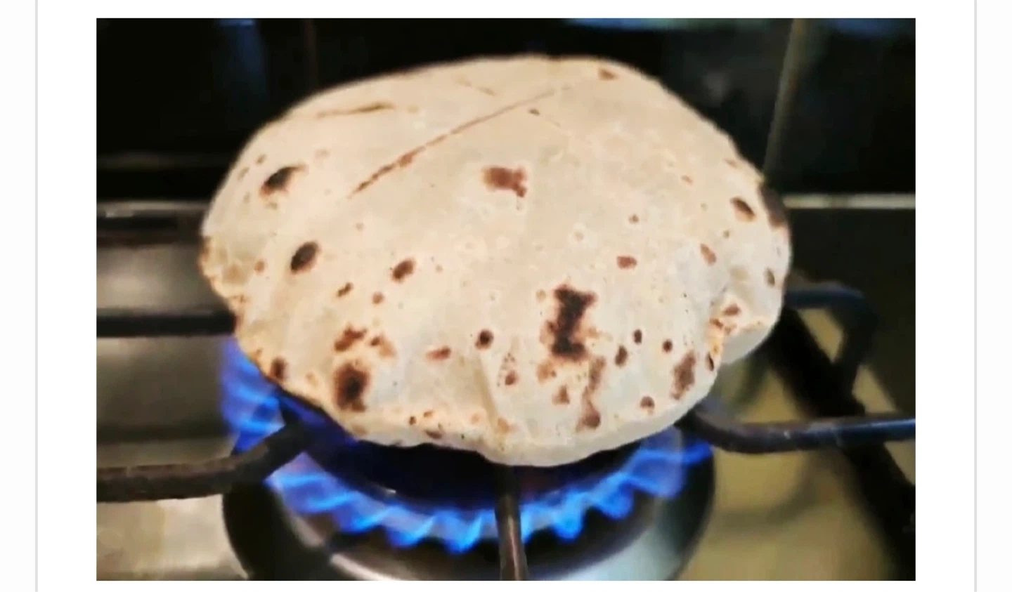 Freshly made Roti on stove.daily menu available