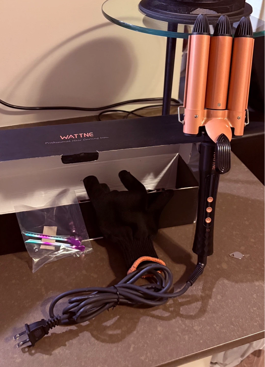 WATTNE 3 Barrel Curling Iron New - photo 3