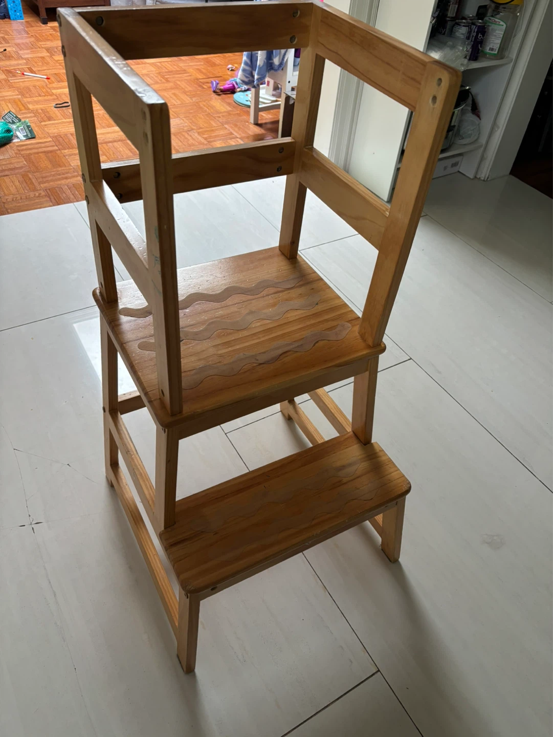 Wooden Kids Kitchen Step Stool