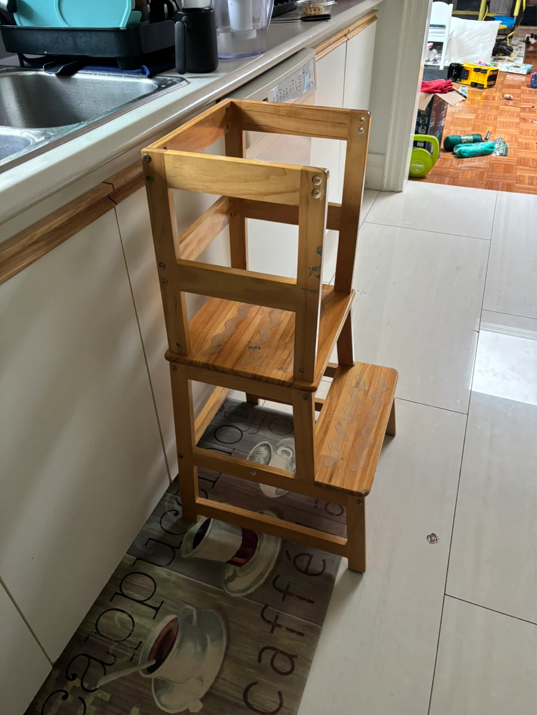 Wooden Kids Kitchen Step Stool - photo 2