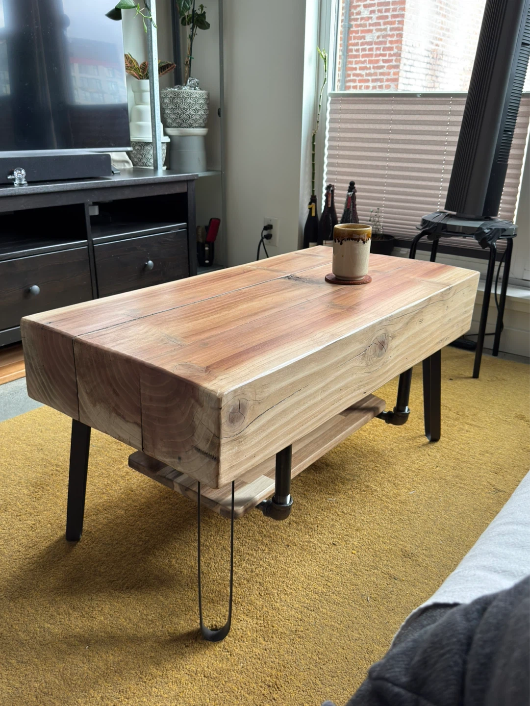 Solid reclaimed wood table