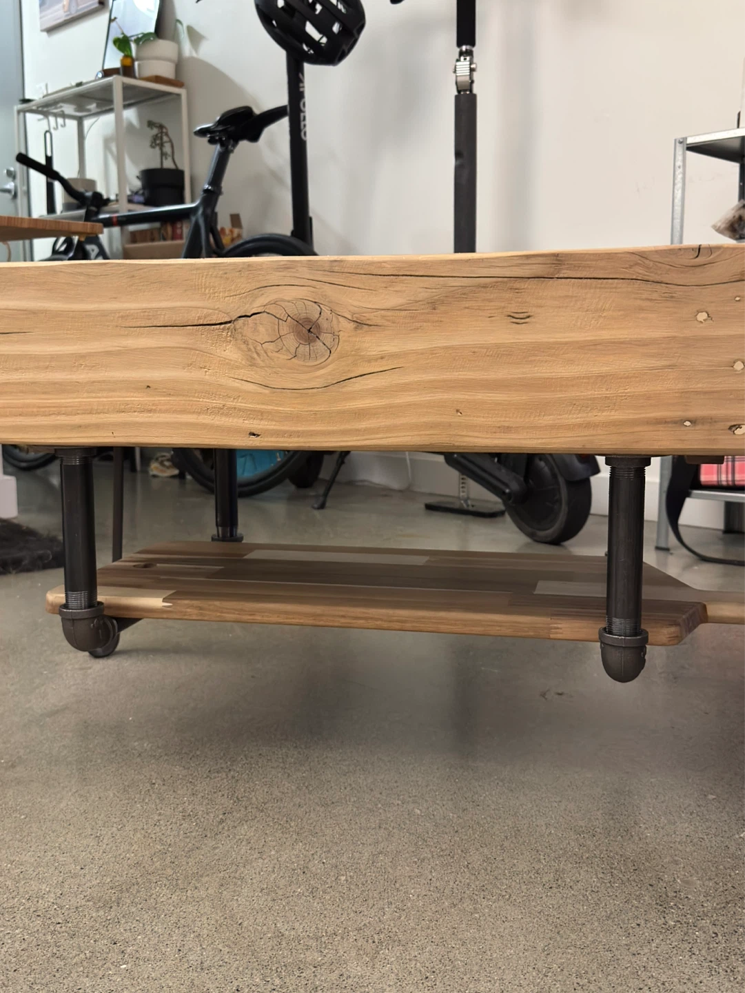 Solid reclaimed wood table - photo 3
