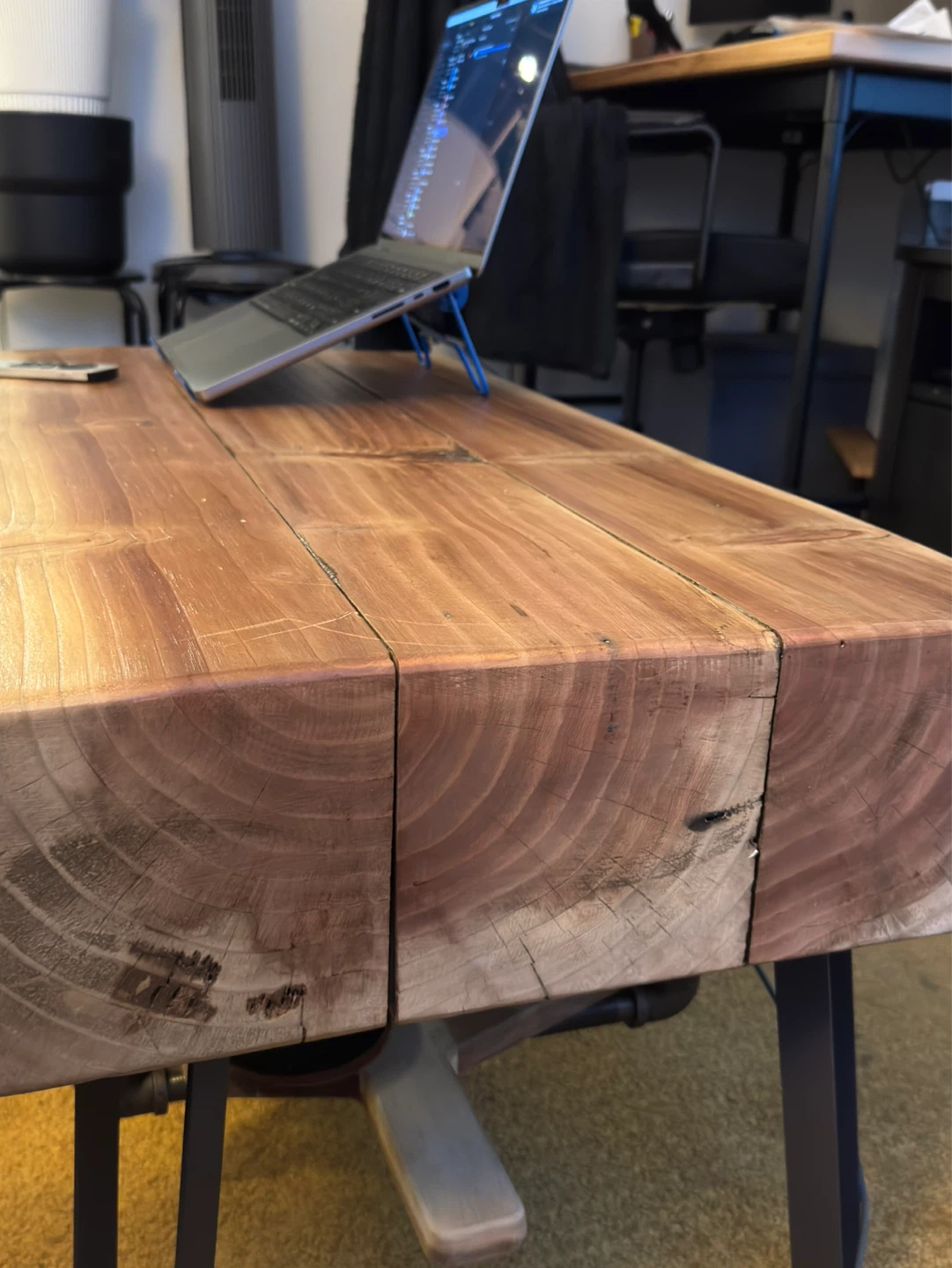 Solid reclaimed wood table - photo 2