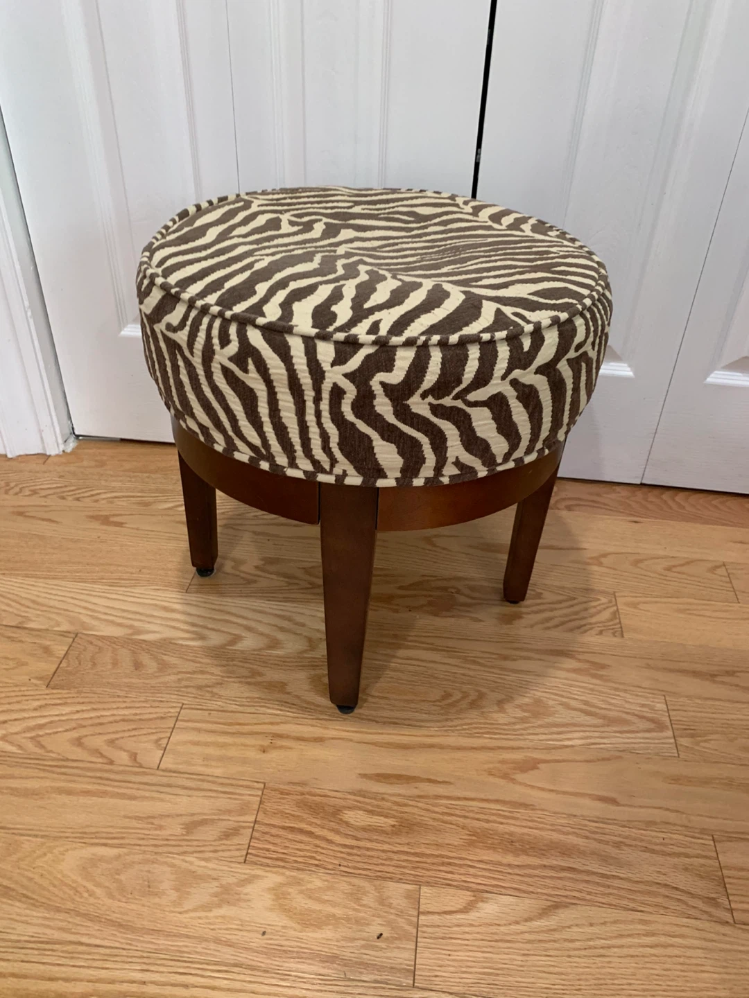 Animal Print Wood Foot Stool - photo 5