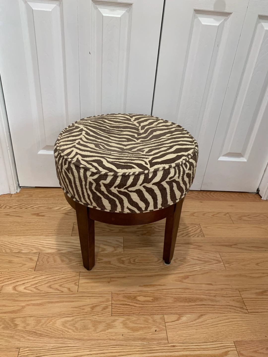 Animal Print Wood Foot Stool