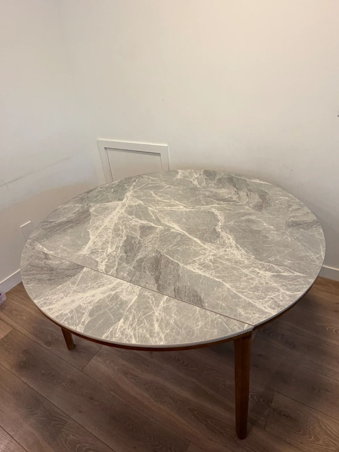 Extendable Dining Table with Marble Top