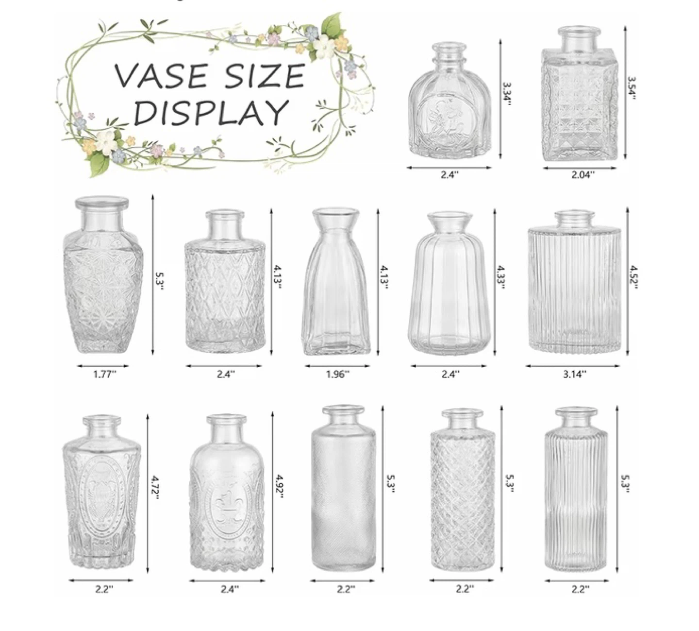 New 12 Clear Mini Bud Vases - photo 2