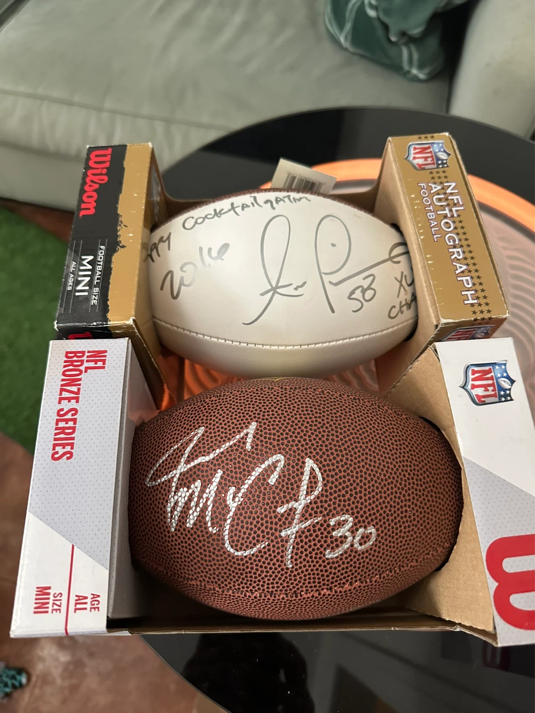 Wilson NFL Autograph Mini Footballs (Set of 2)