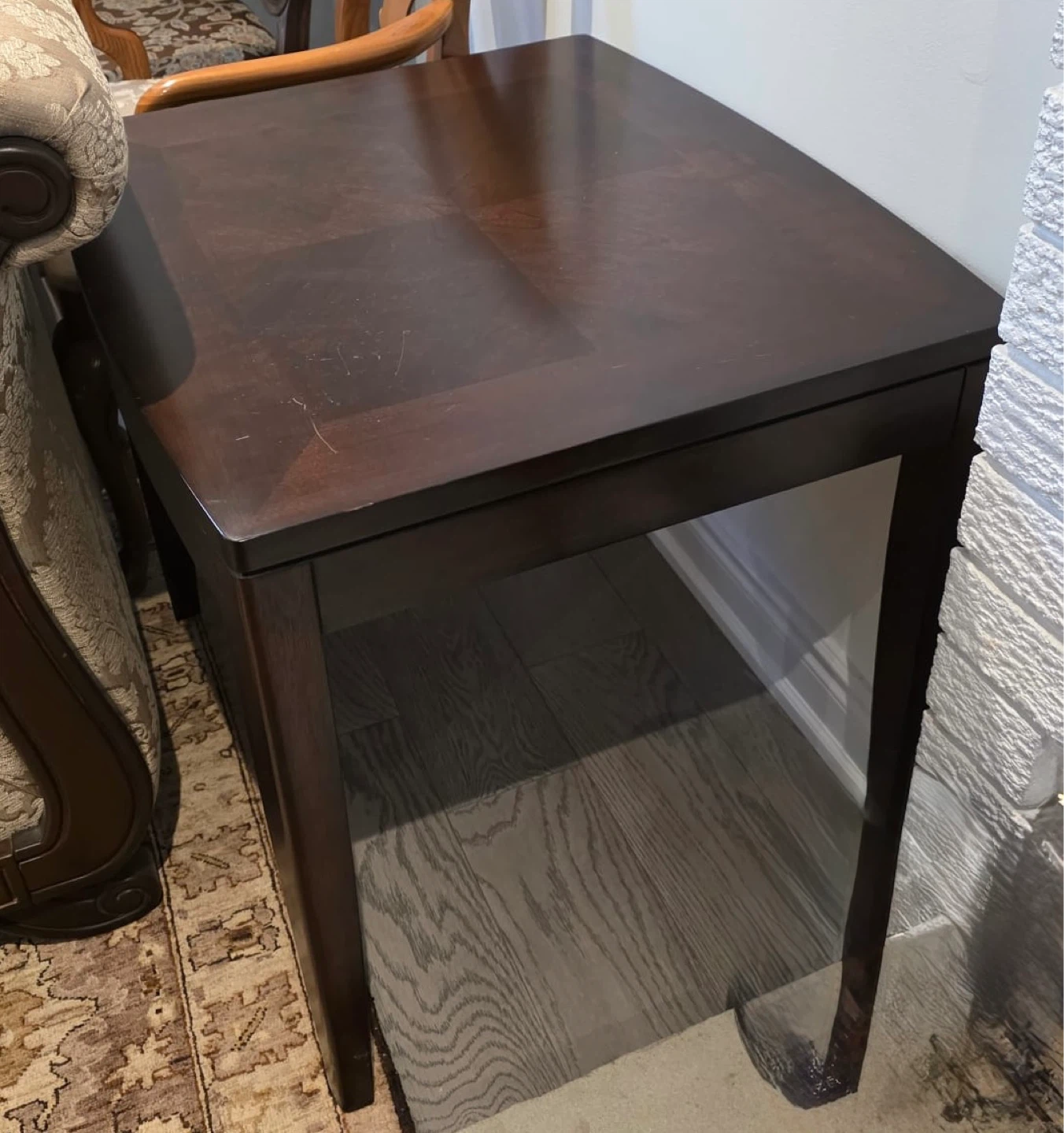 Dark Wood coffee table with two Side Tables - photo 2
