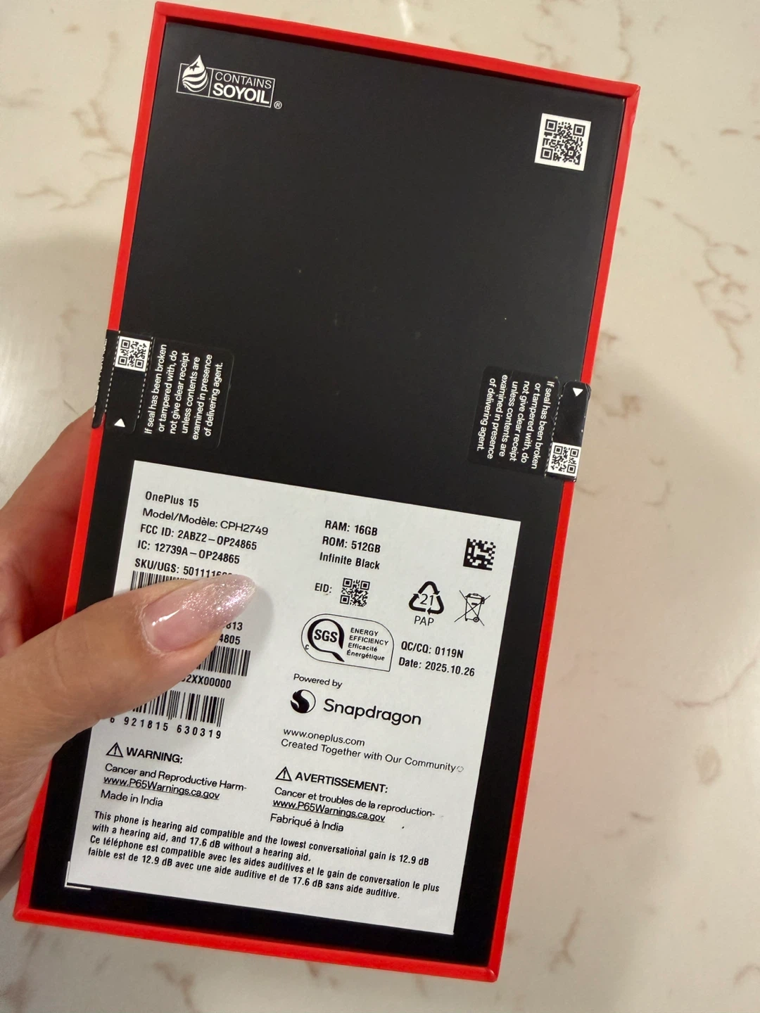 OnePlus 15 Cell Phone - 12GB RAM, 256GB ROM, Infinite Black - photo 2