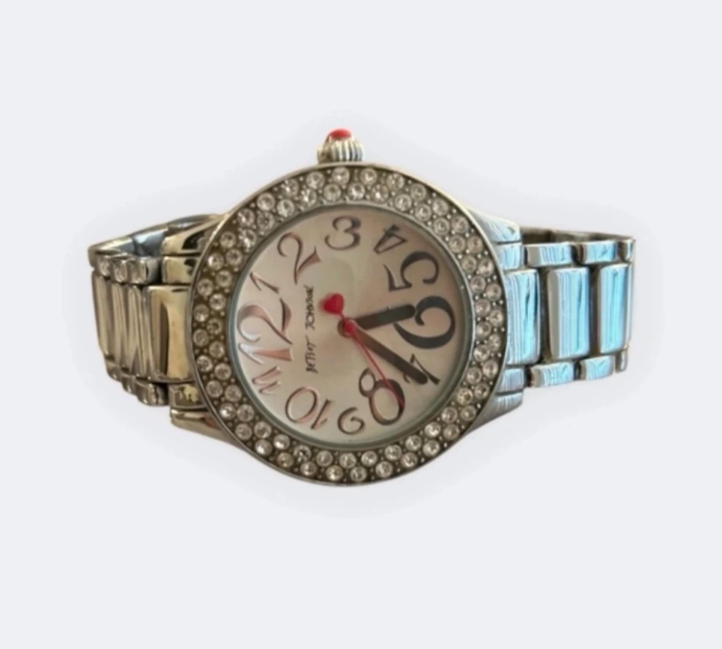 Silver Watch with Crystal Bezel - photo 4