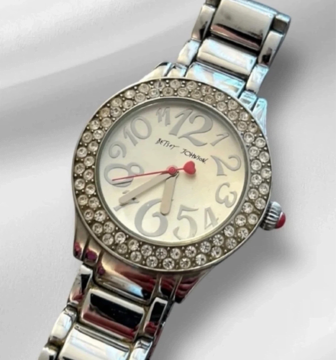 Silver Watch with Crystal Bezel - photo 2