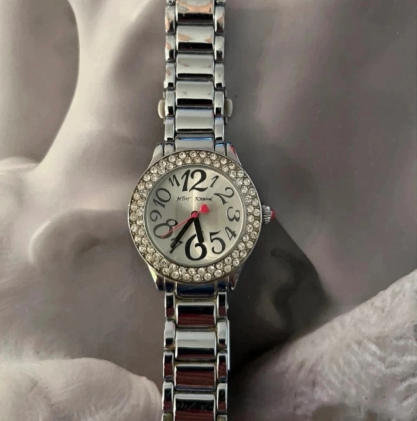 Silver Watch with Crystal Bezel - photo 3