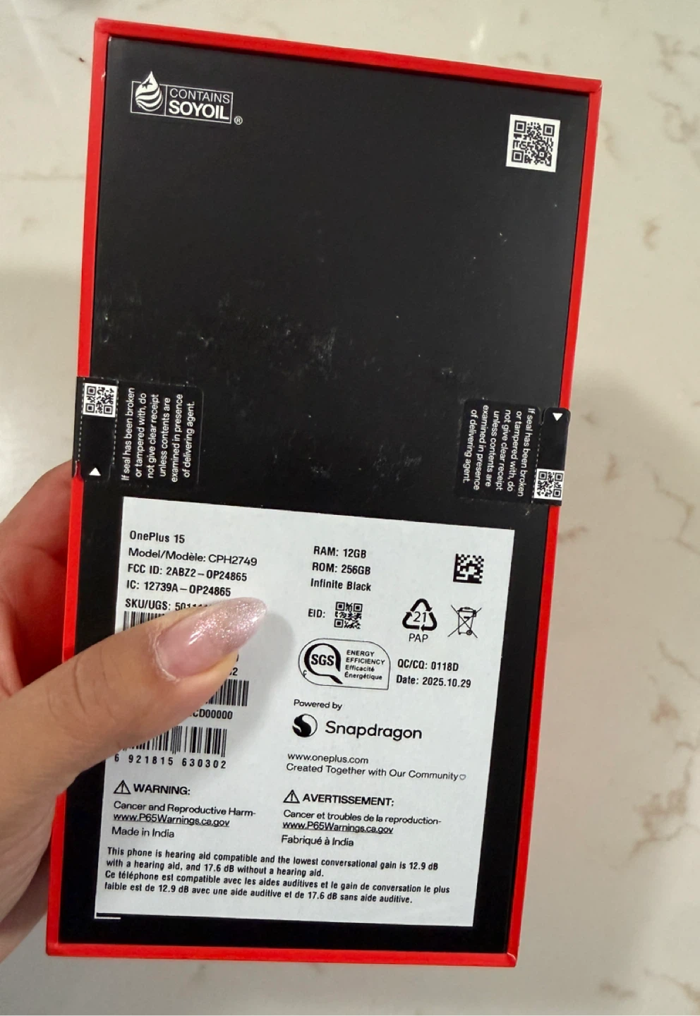 OnePlus 15 Cell Phone - 12GB RAM, 256GB ROM, Infinite Black - photo 3