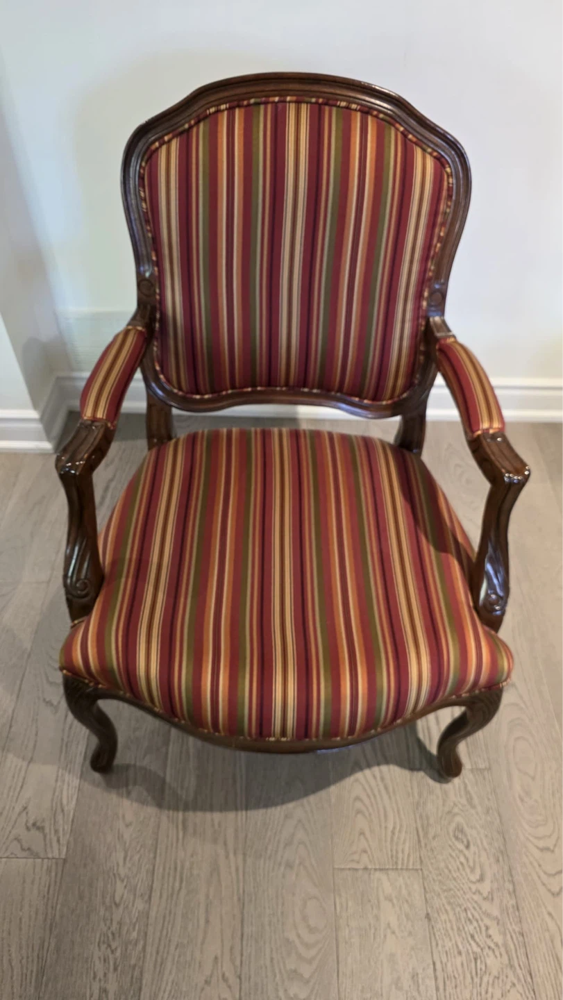 Striped Accent Armchair