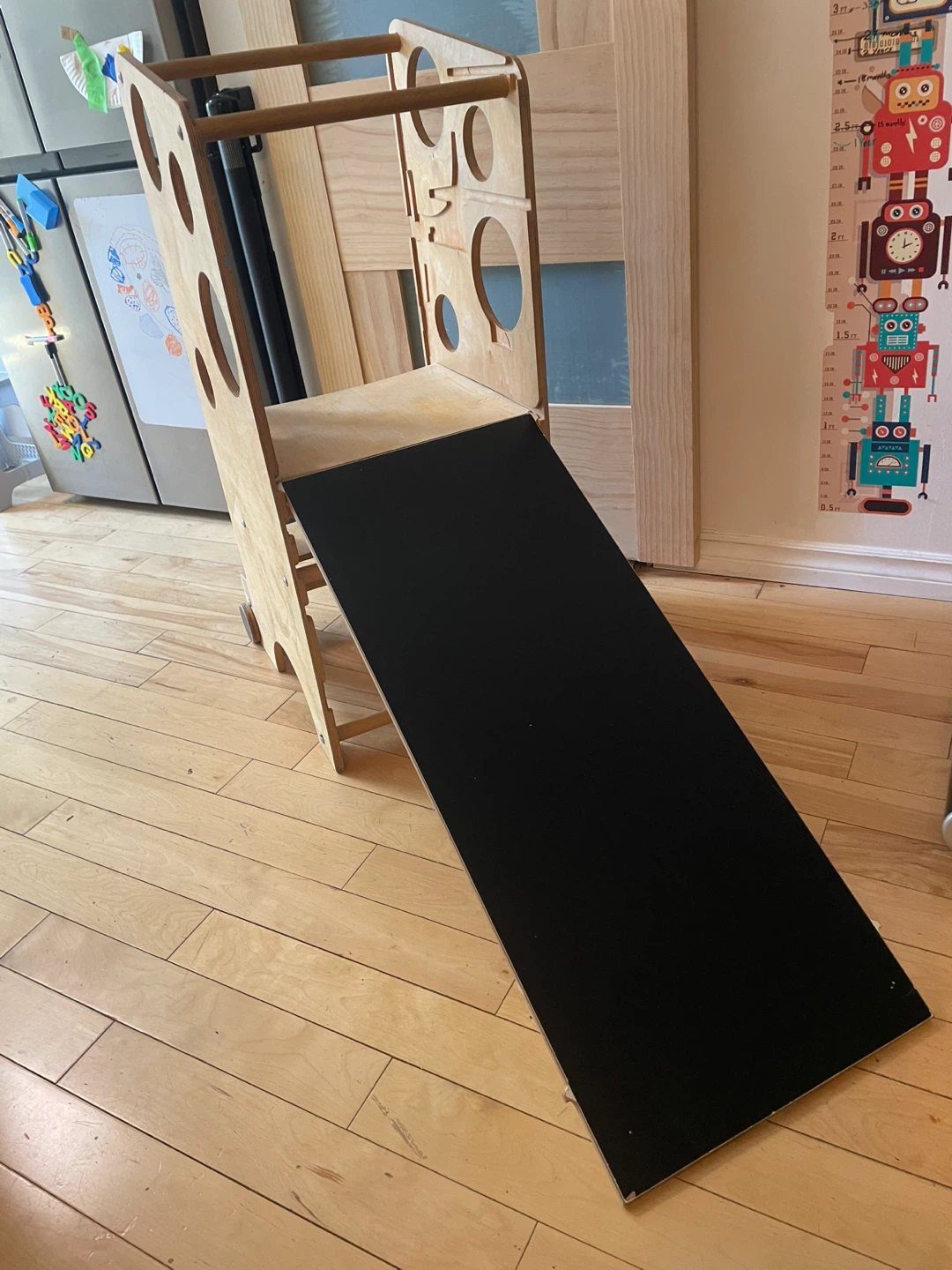 Montessori Learning Tower with Slide and Blackboard - photo 3