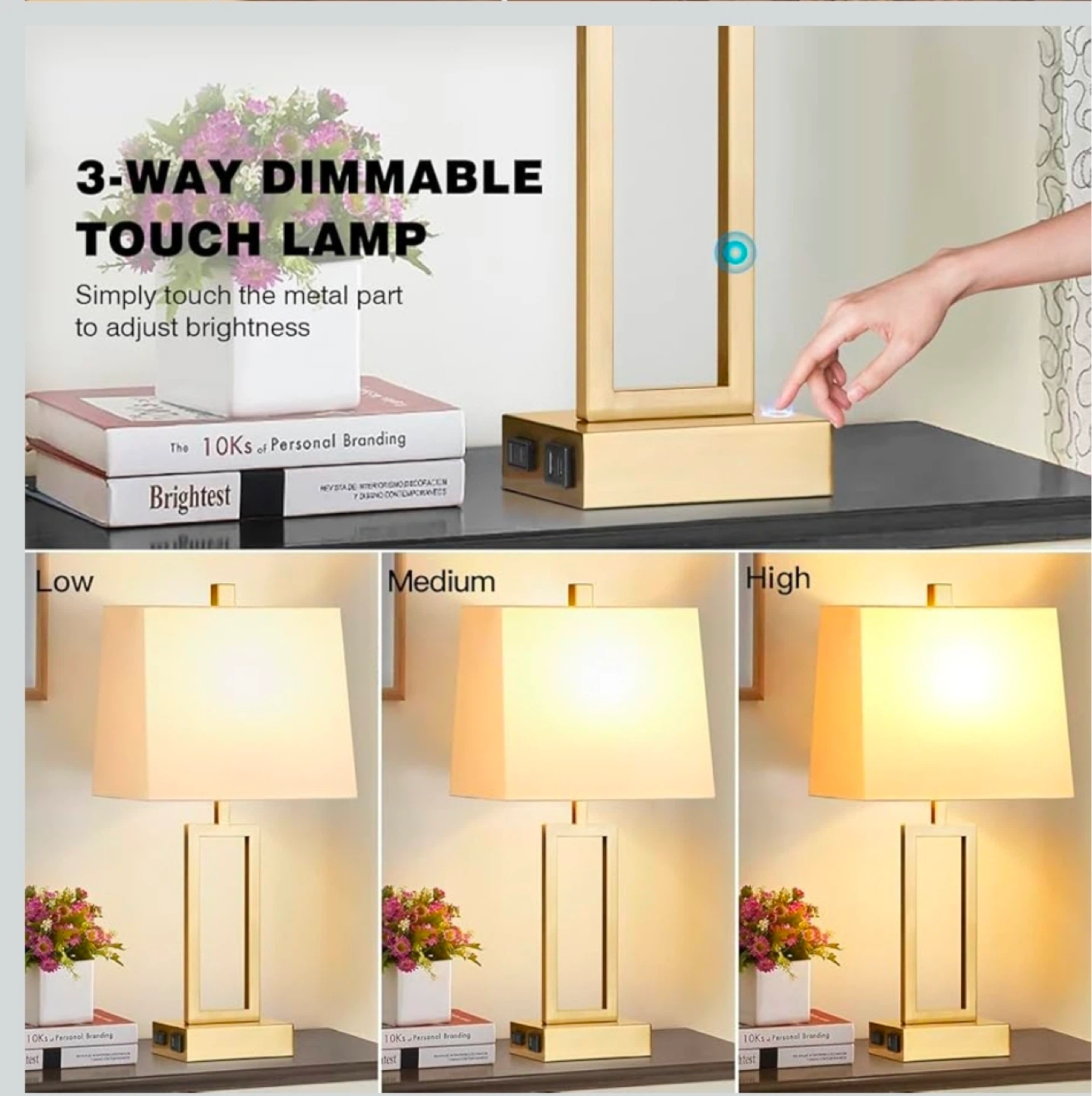 Table Lamps with USB Ports and Bulbs Included - photo 4