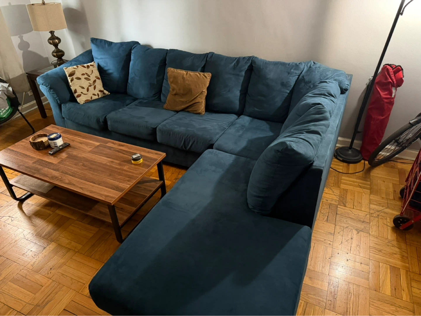L-shaped couch.