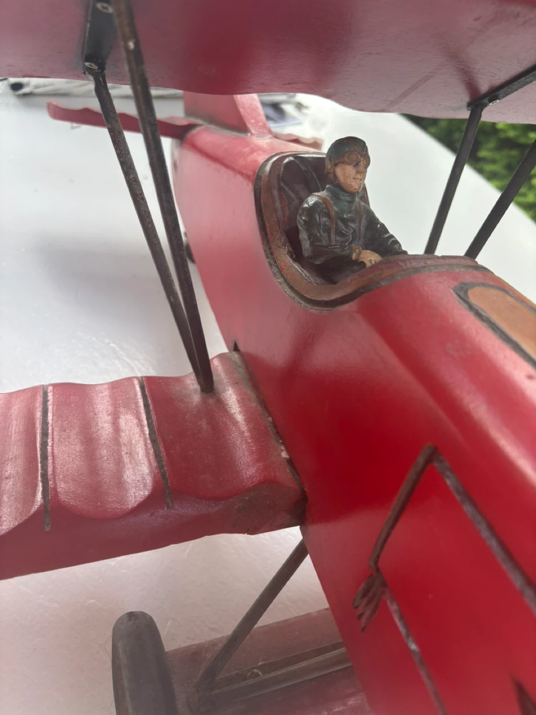 Red Biplane with Pilot Figurine - photo 3