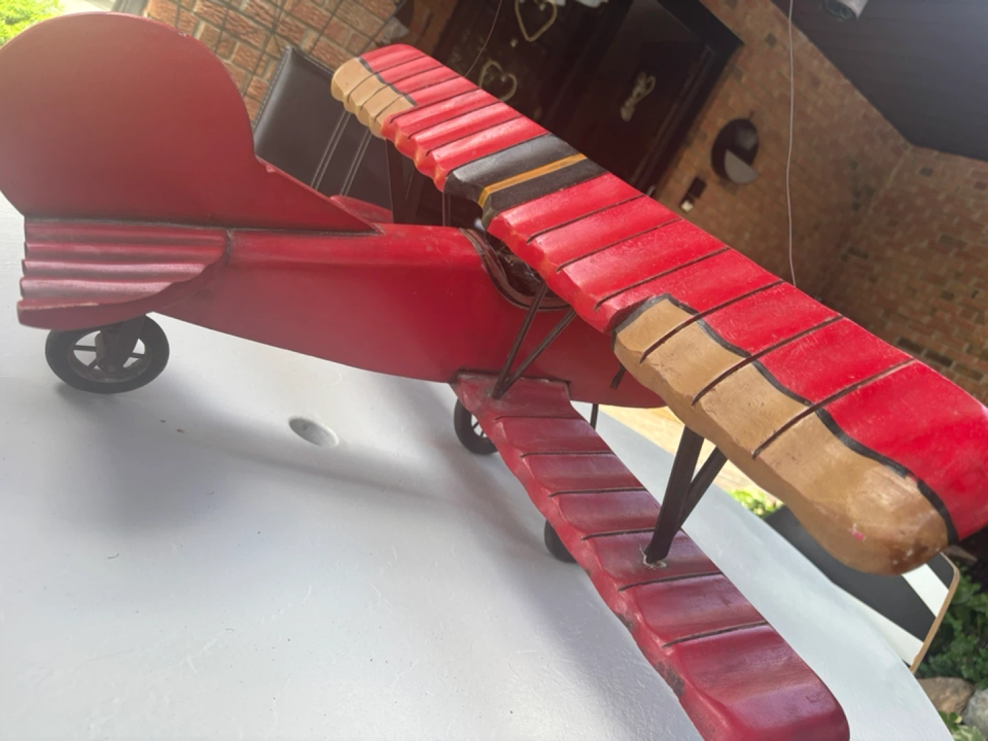 Red Biplane with Pilot Figurine - photo 4