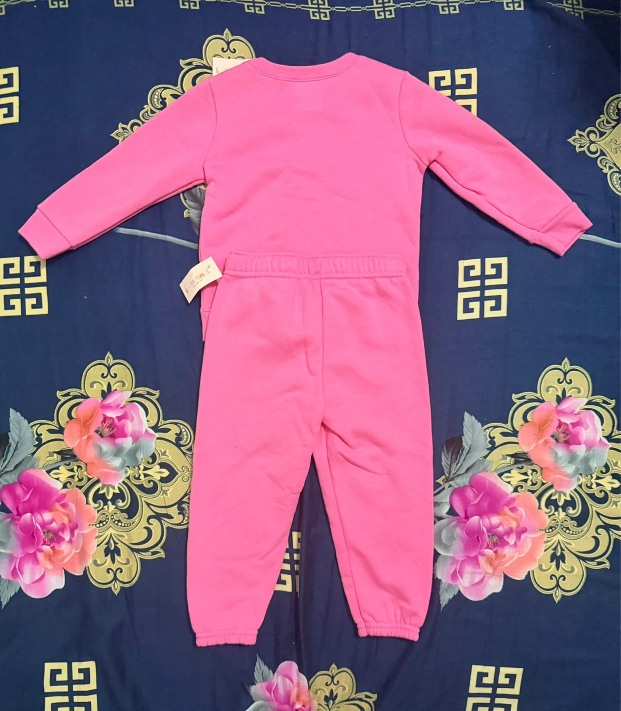 Girls Pink "Tiny Nature Lover" Sweatshirt and Pants Set - photo 3