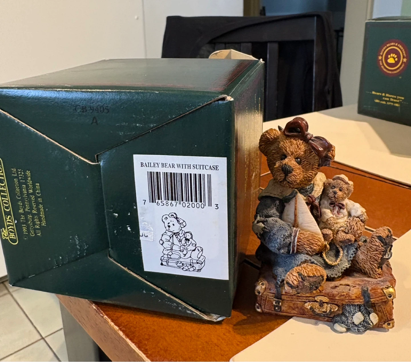 Boyds Bears “Bailey Bear with suitcase”