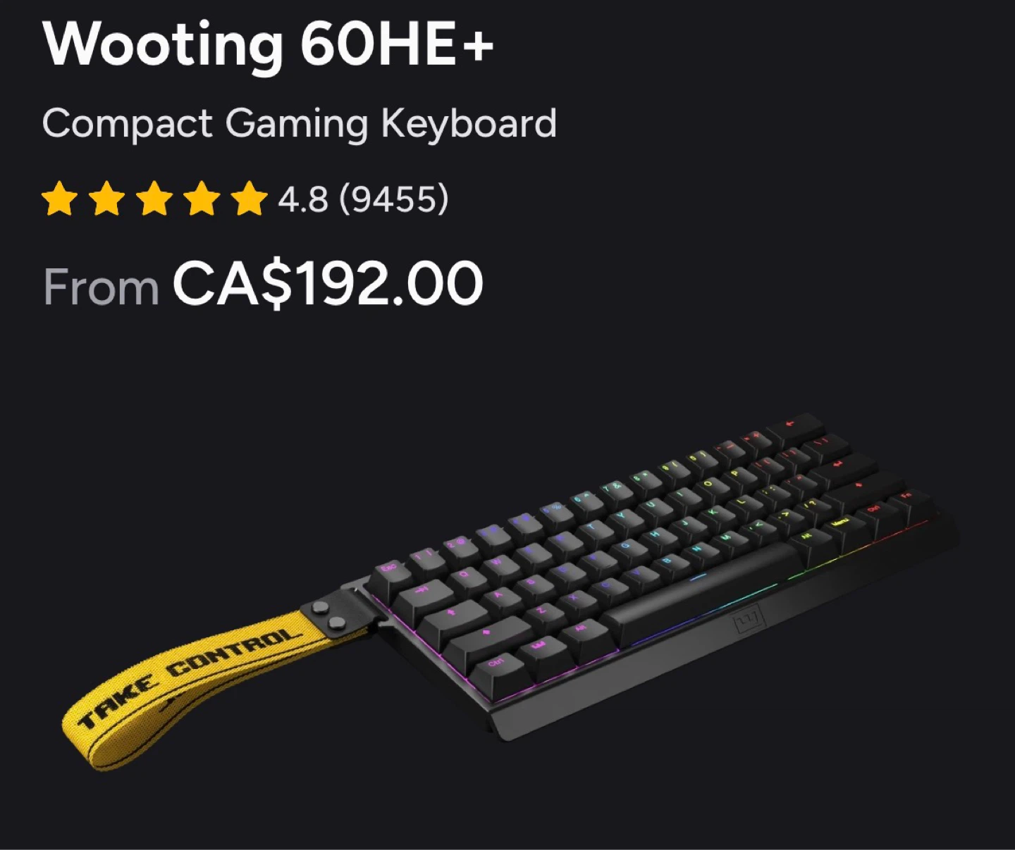 Wooting 60HE+ 60% Keyboard - photo 3