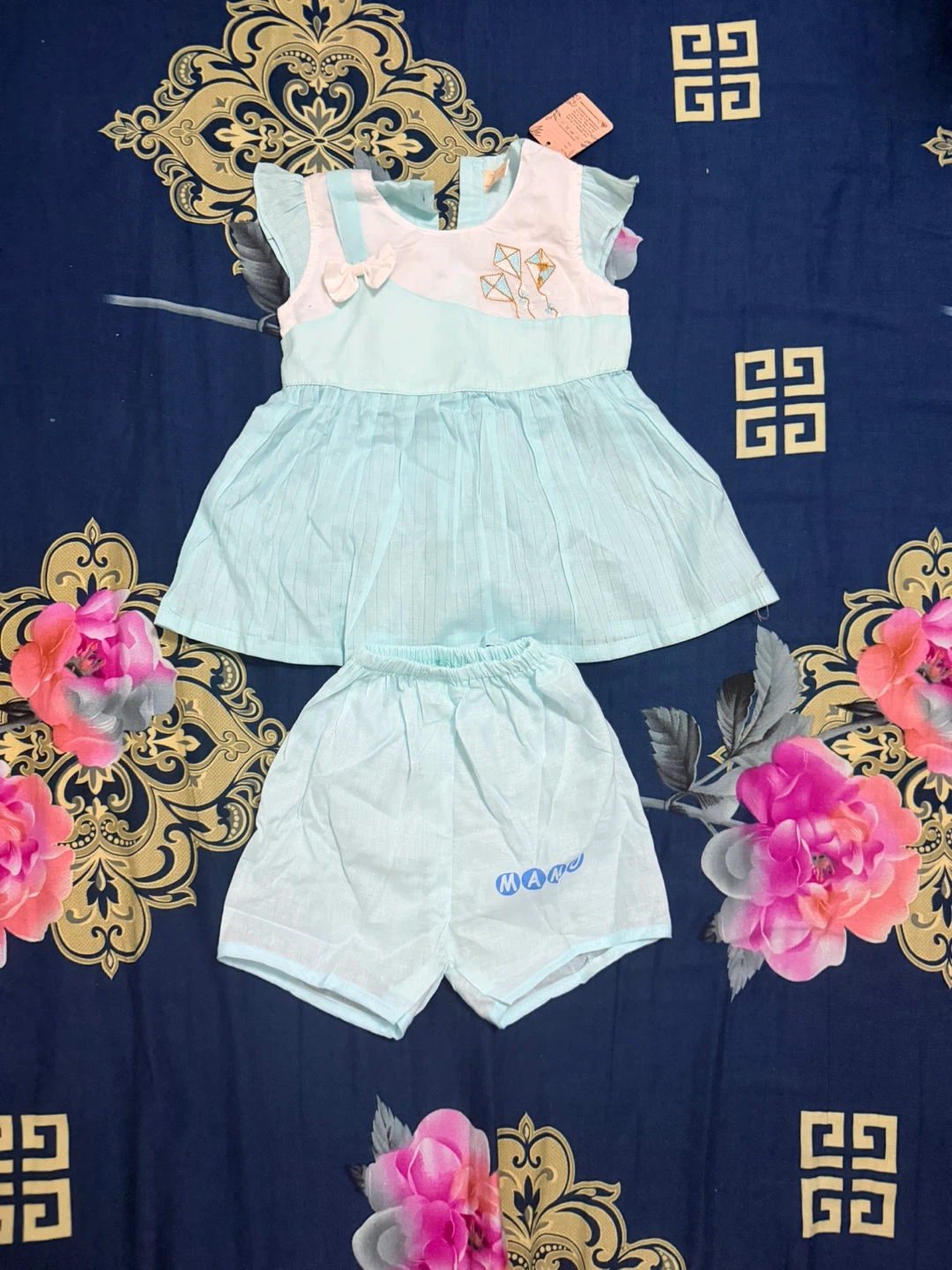 Baby Girl Dress and Shorts Set - photo 2