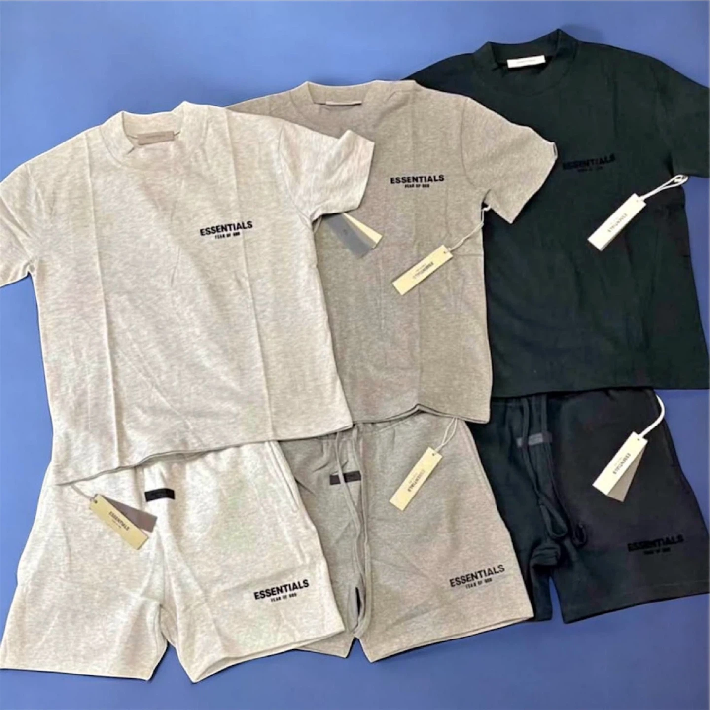 Essentials t-shirts and shorts