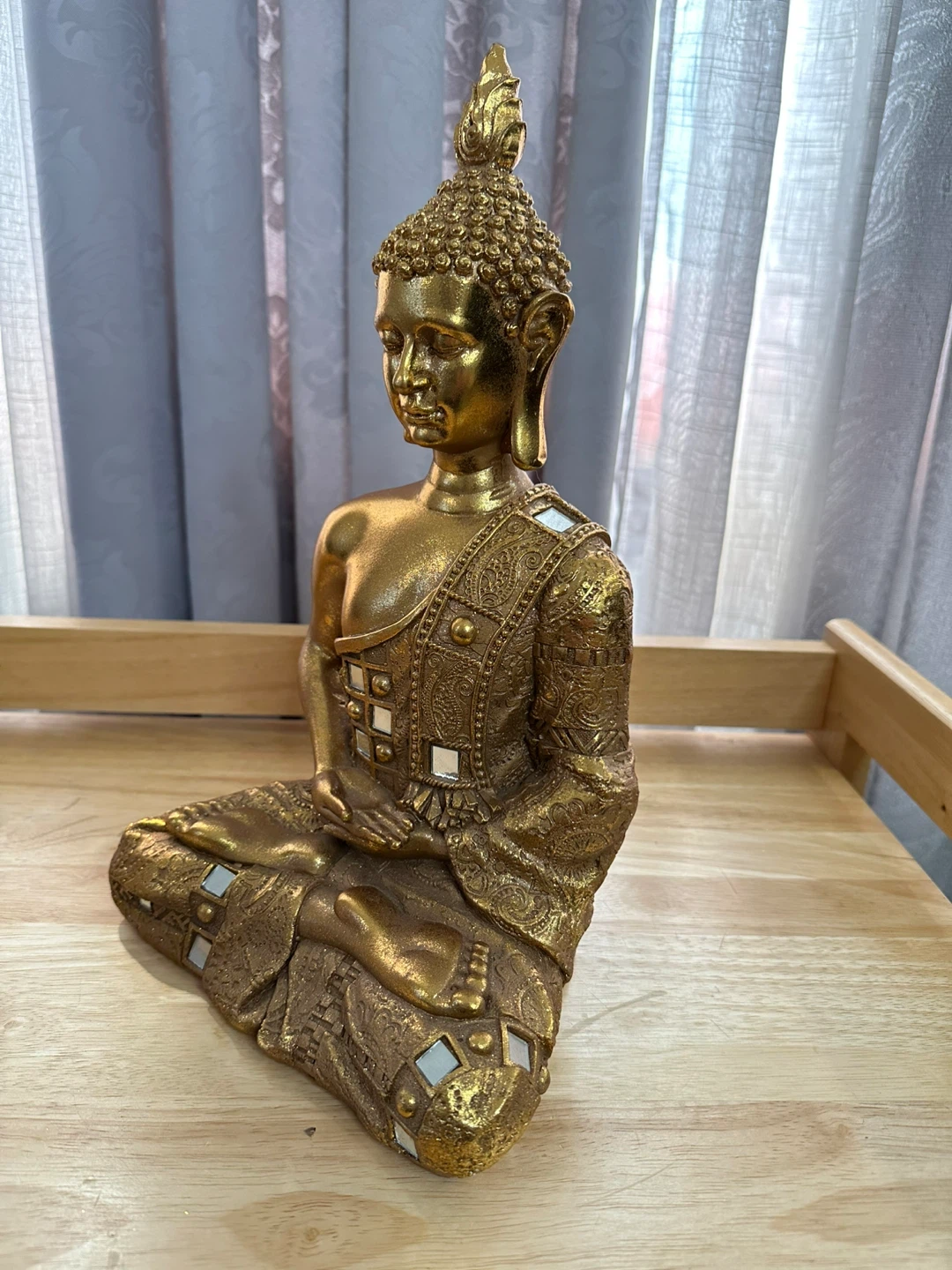 Gold Sitting Buddha Statue - photo 3