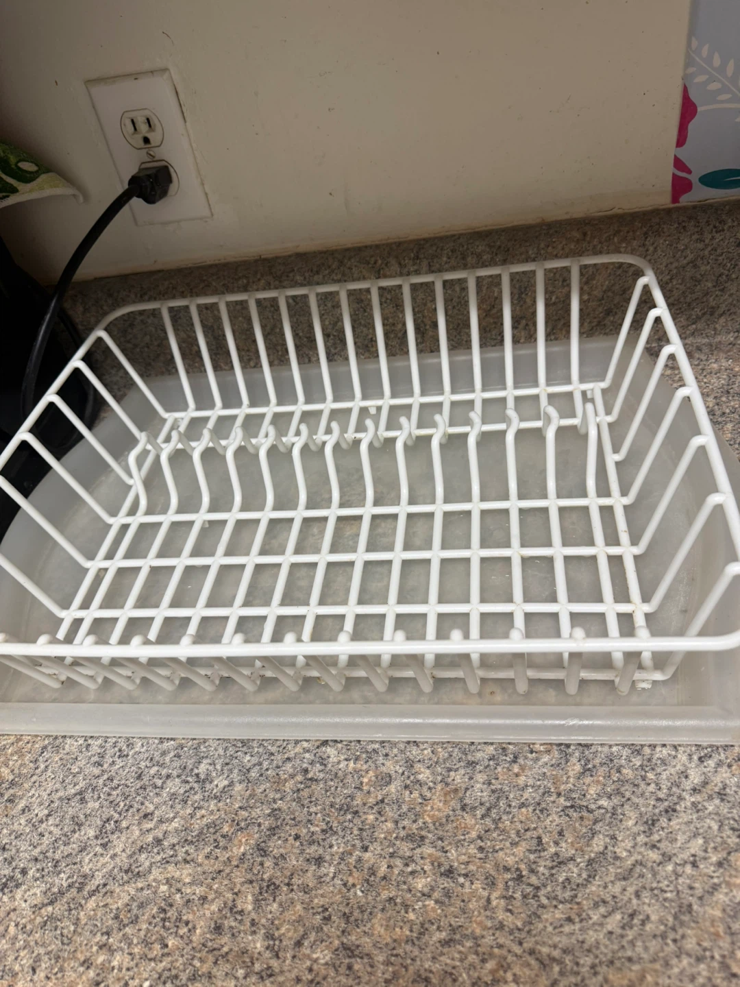 White Dish Rack with Drip Tray