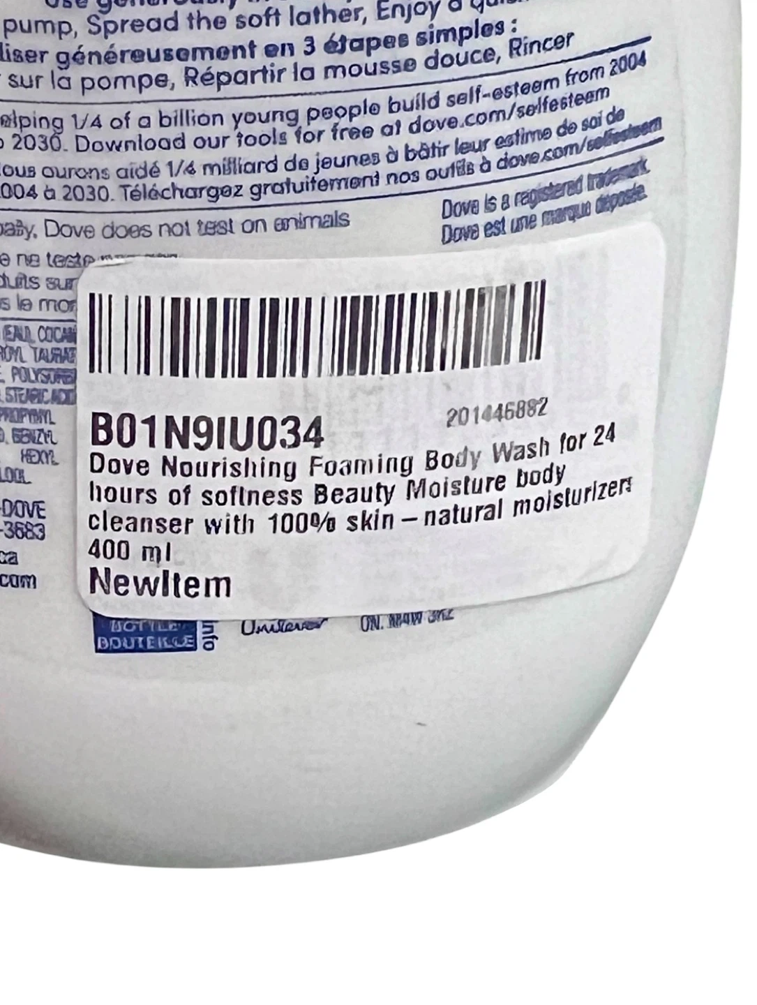 Dove Nourishing Foaming Body Wash – 400 mL (Brand New) - photo 2