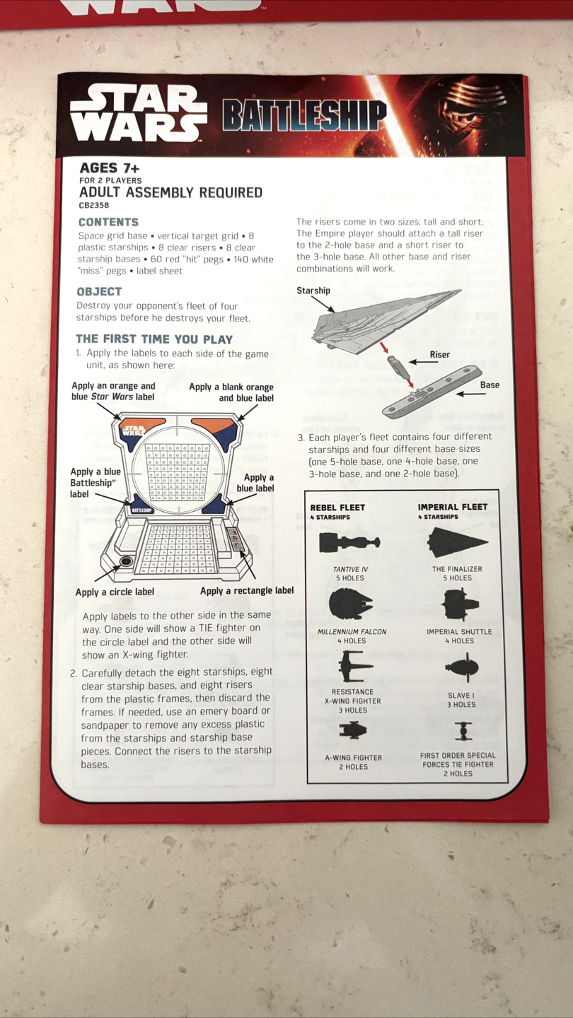 Star Wars Battleship Board Game - photo 3