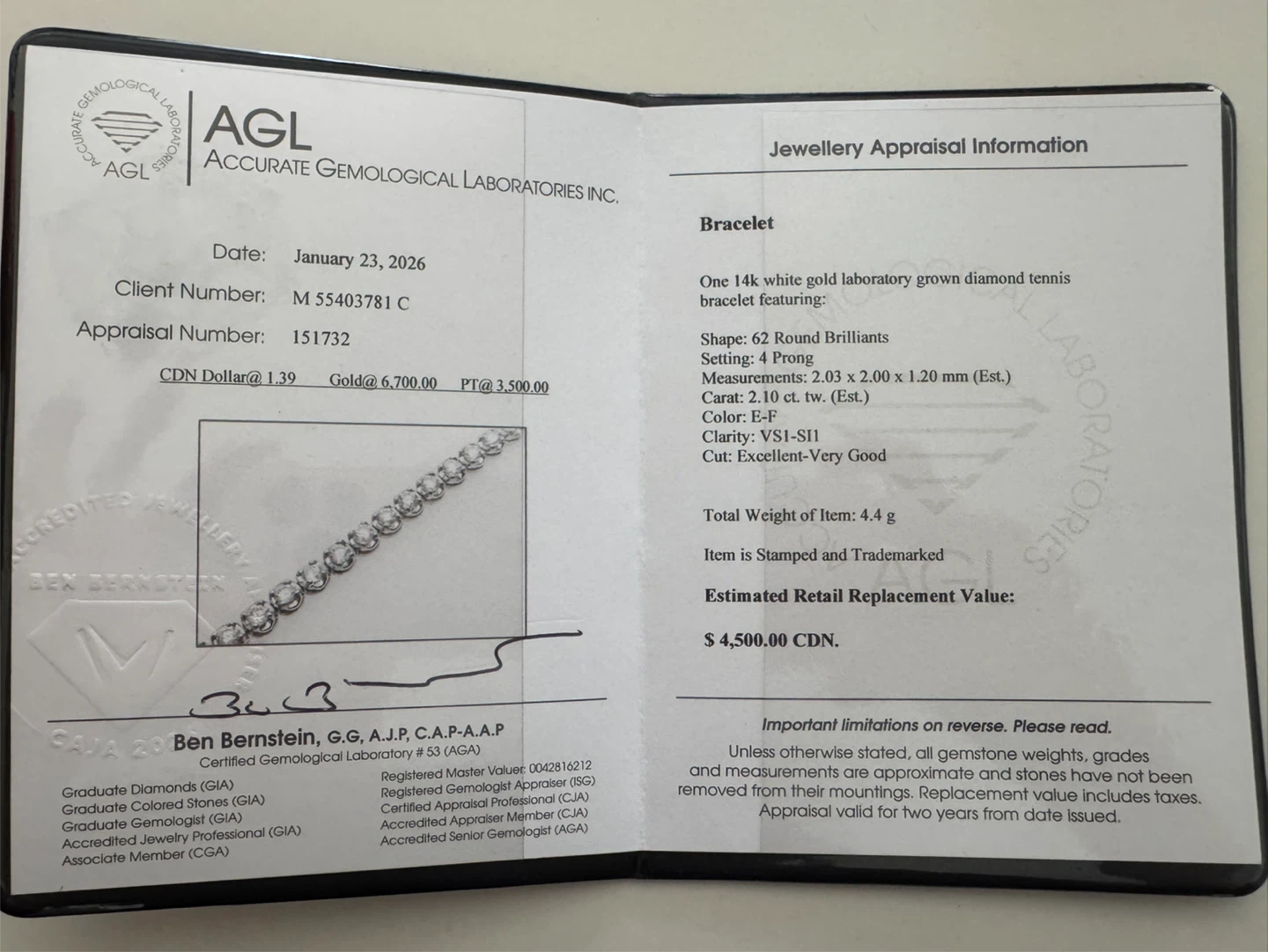 Lab Diamond Tennis Bracelet - photo 4
